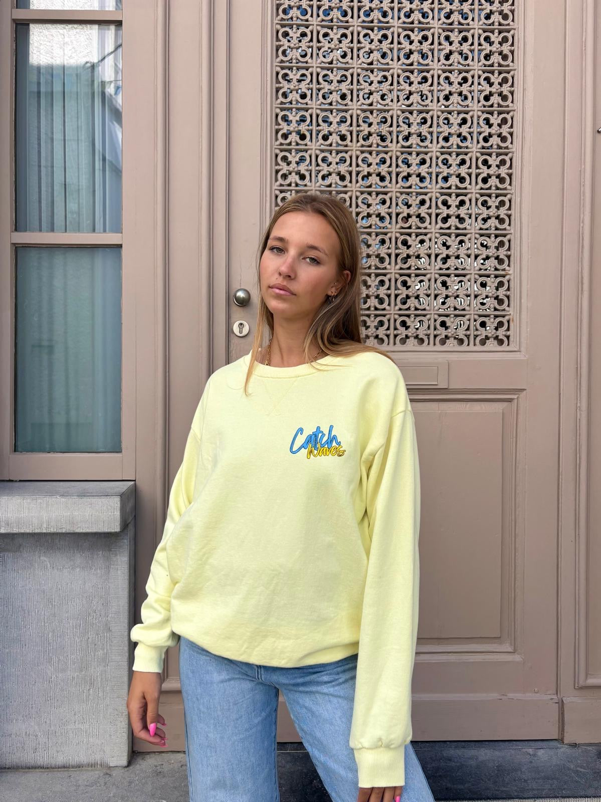 Sweat jaune - CATCH WAVES