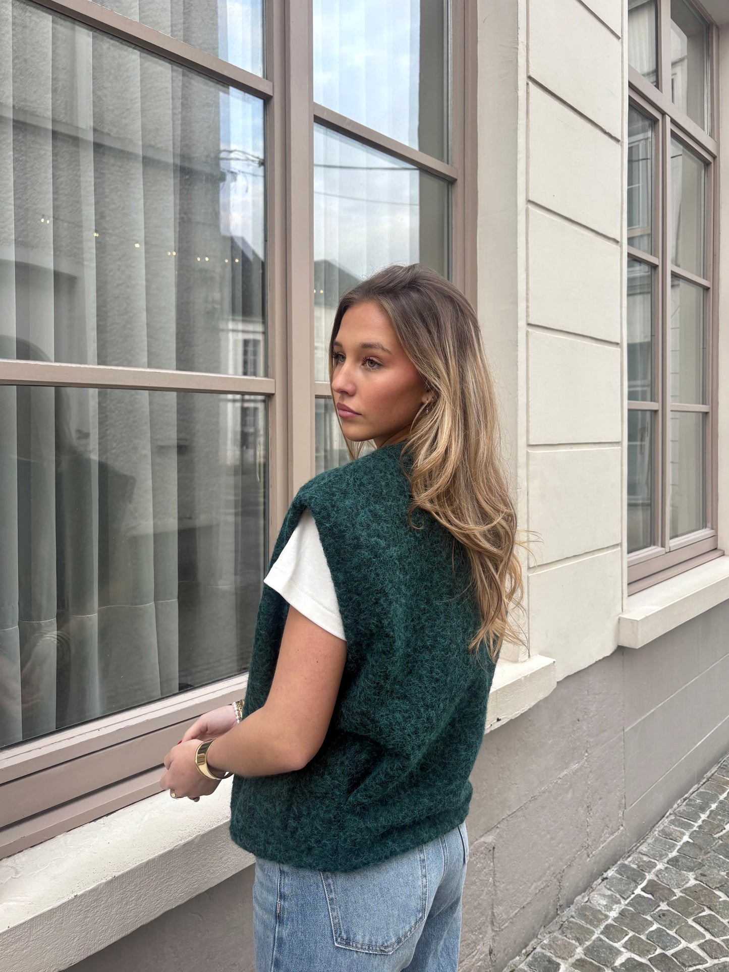 Gilet vert sapin - CARLA