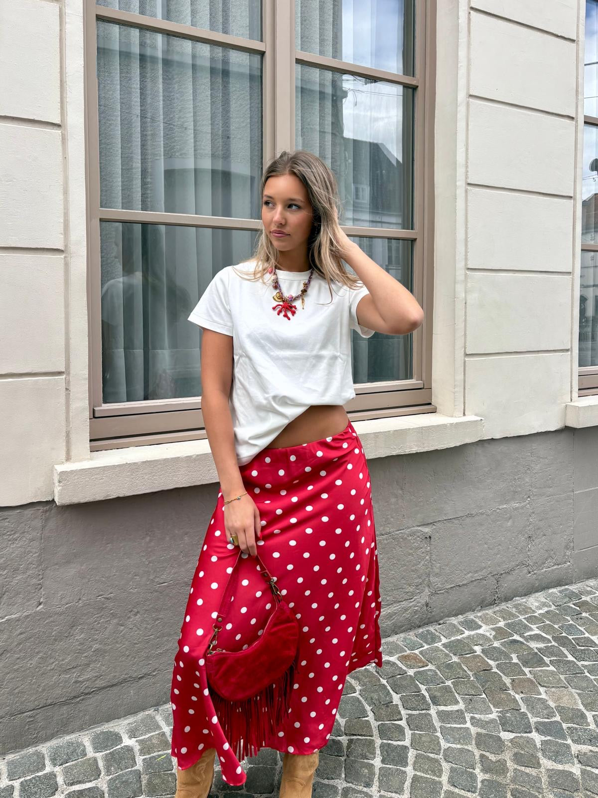 Jupe rouge - POIS