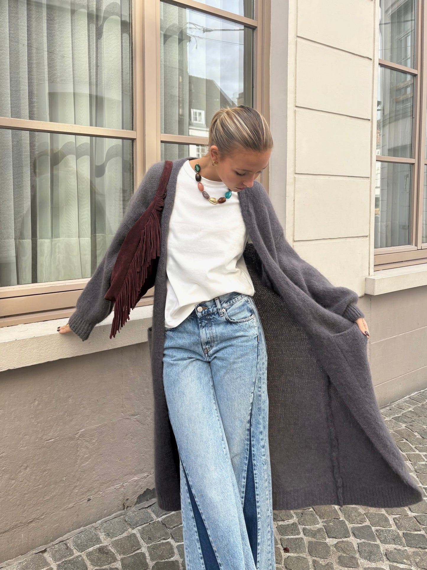 Long gilet gris - MALI