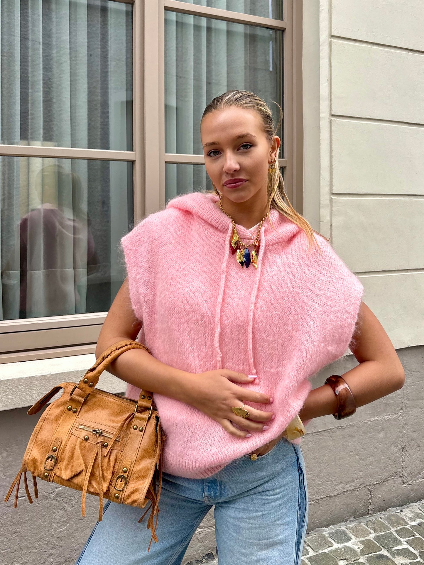 Pull sans manches rose - LIZA