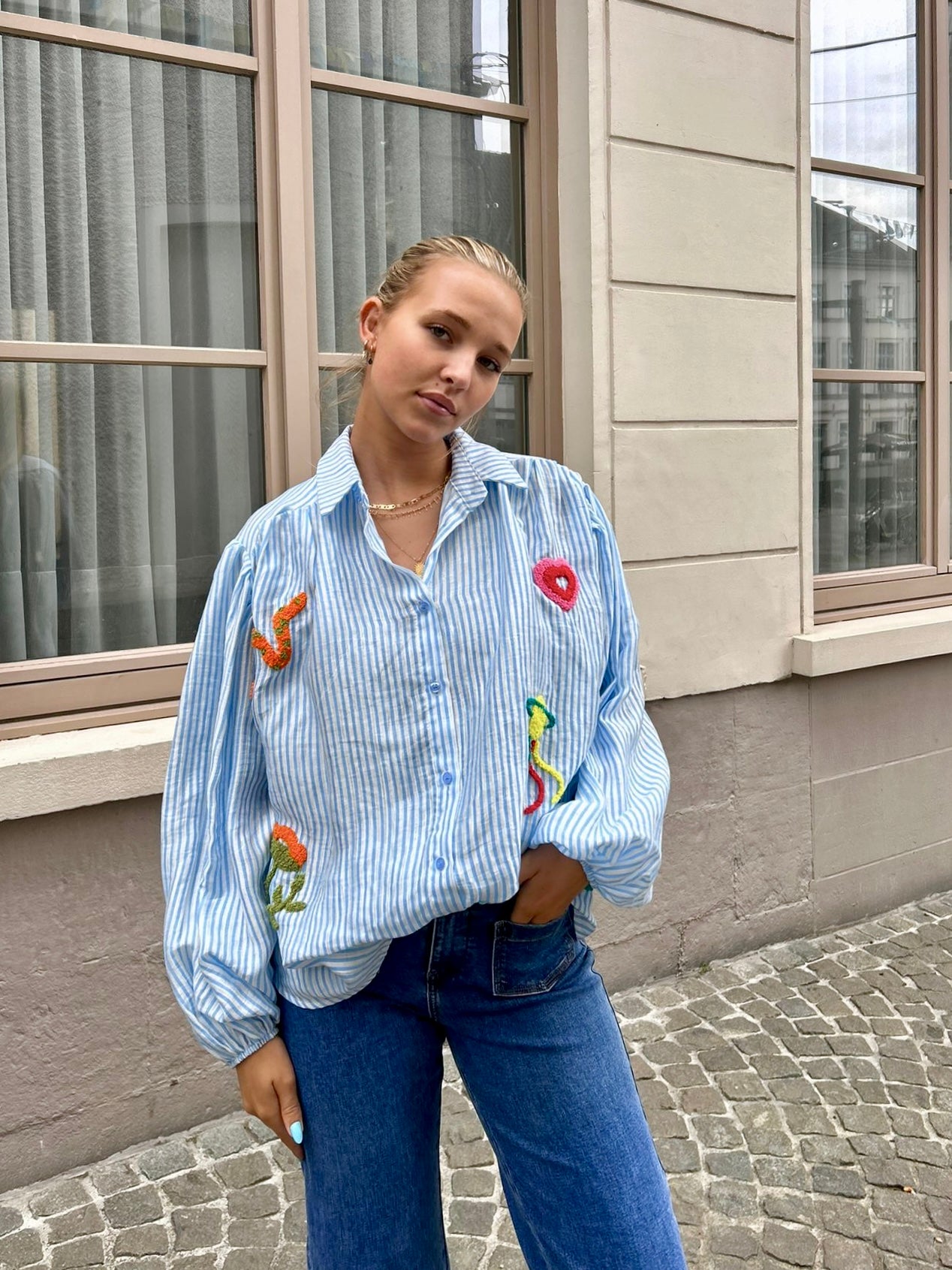 Chemisier bleu - LIZIE