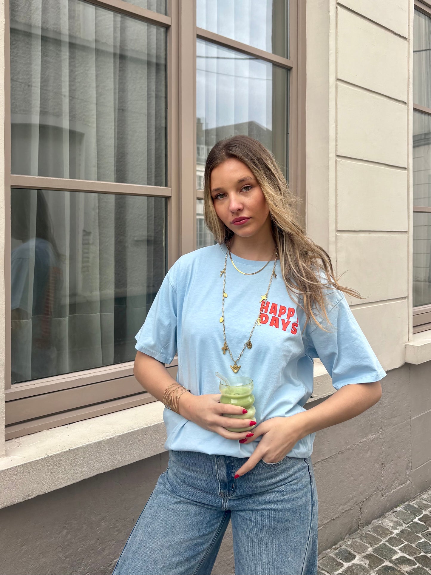 T-shirt bleu - HAPPY DAYS