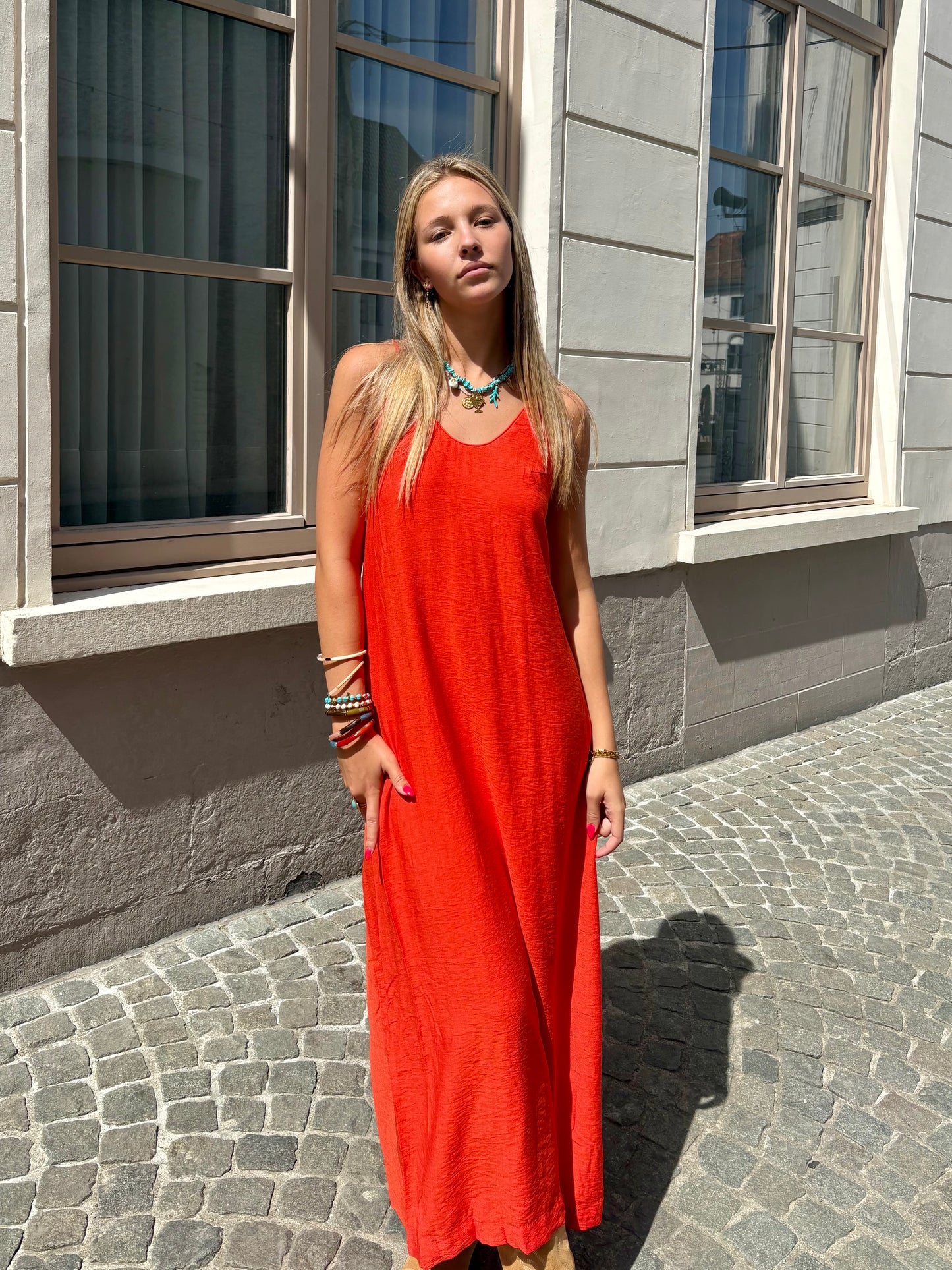 Robe corail - SONIA