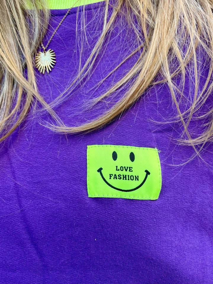 Sweat mauve - LOVE FASHION