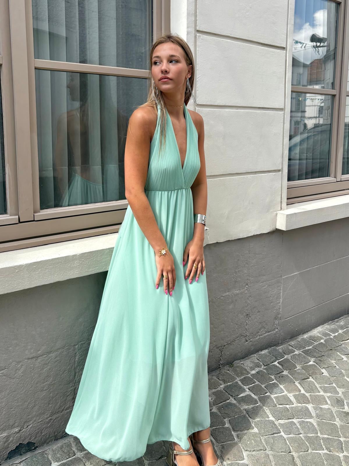 Robe turquoise - PENELOPPE