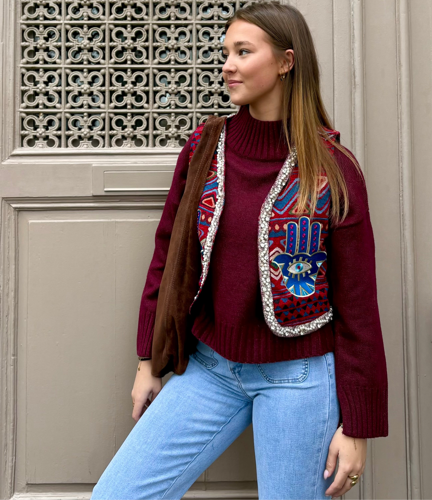 Pull bordeaux - LÉNA