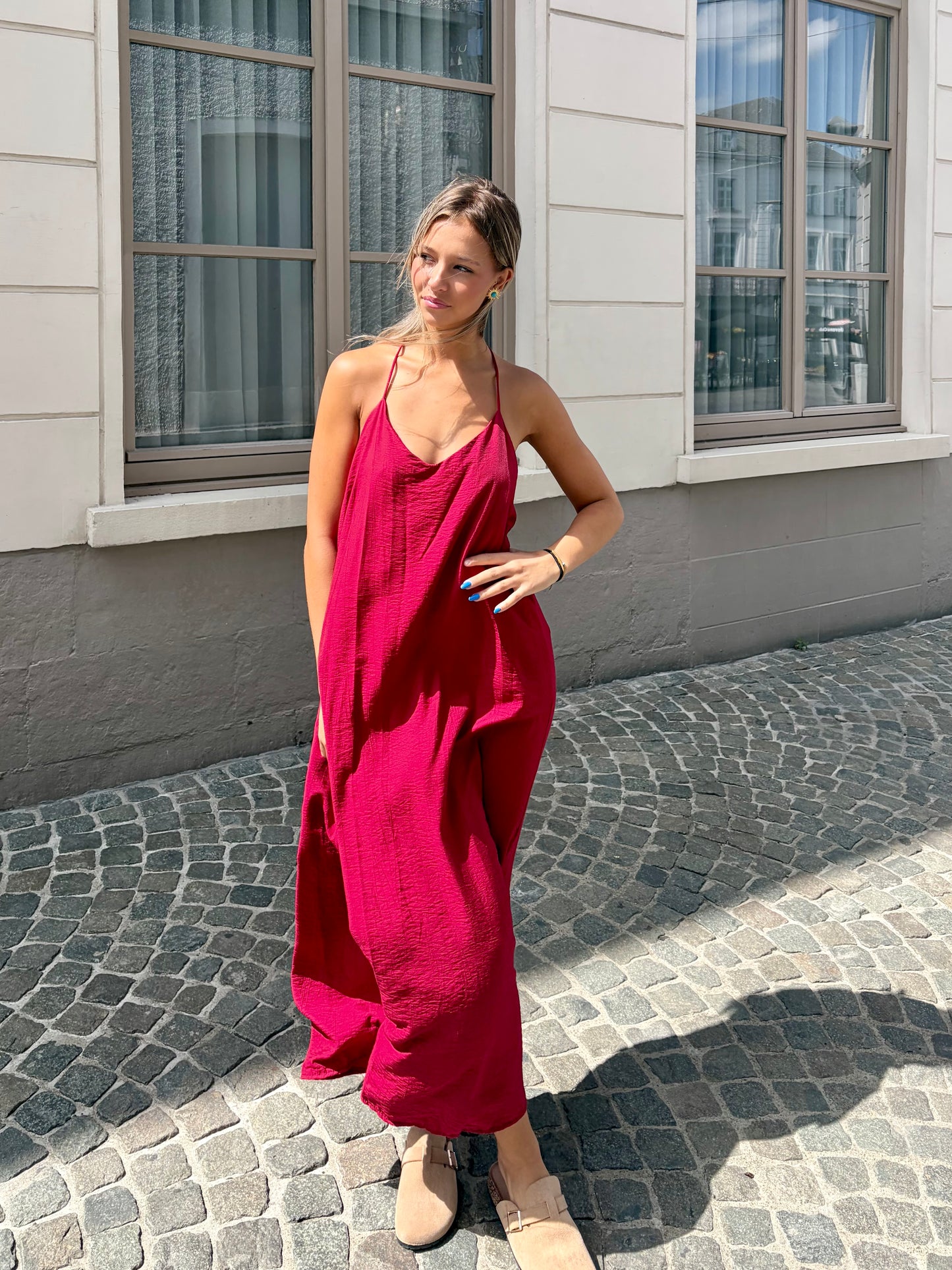 Robe bordeaux - PERLA