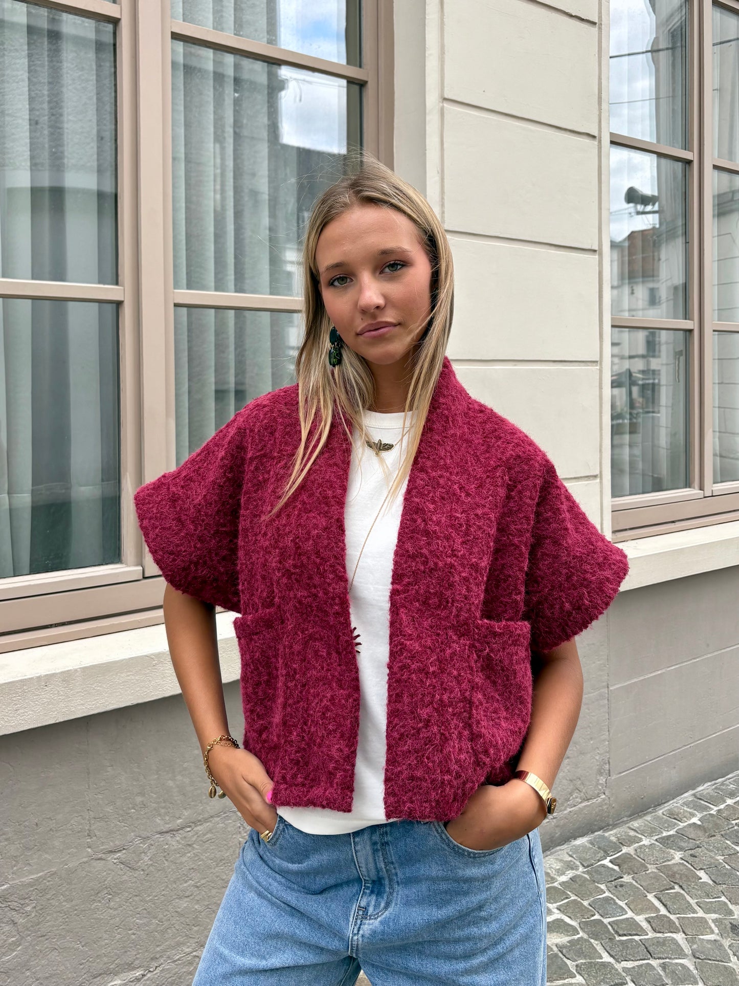 Gilet bordeaux - ETHEL