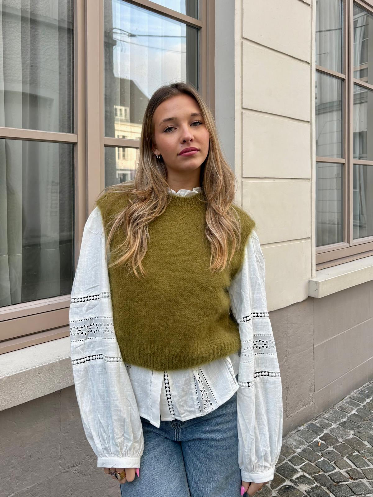 Pull vert olive - RANIA