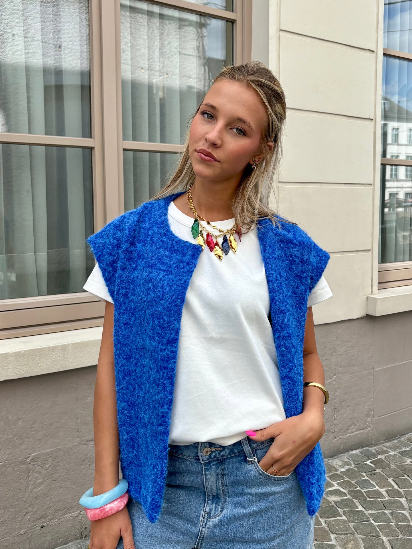 Gilet bleu roi - CARLA