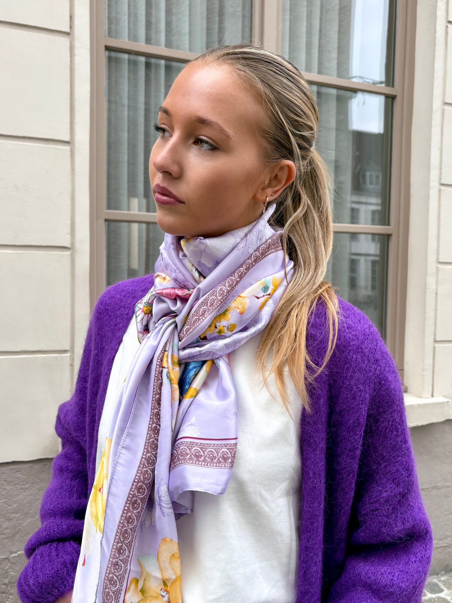 Foulard mauve - NOA