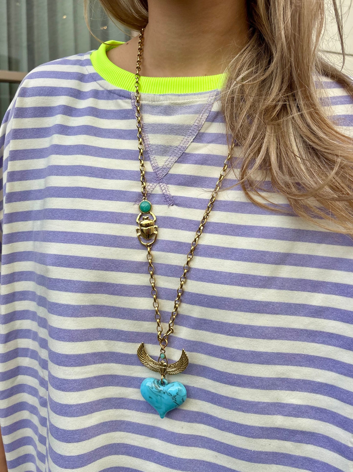 Collier - CŒUR BLEU