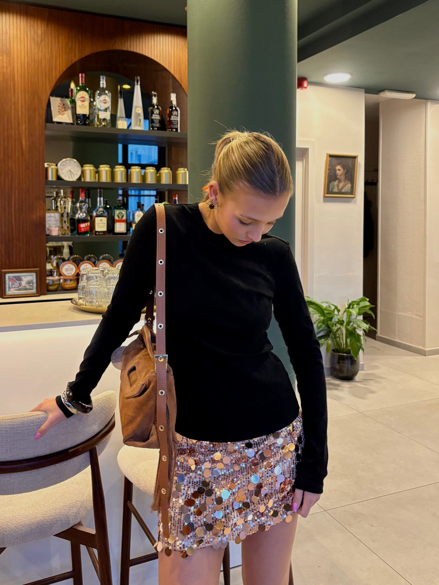 Jupe dorée - STRASS