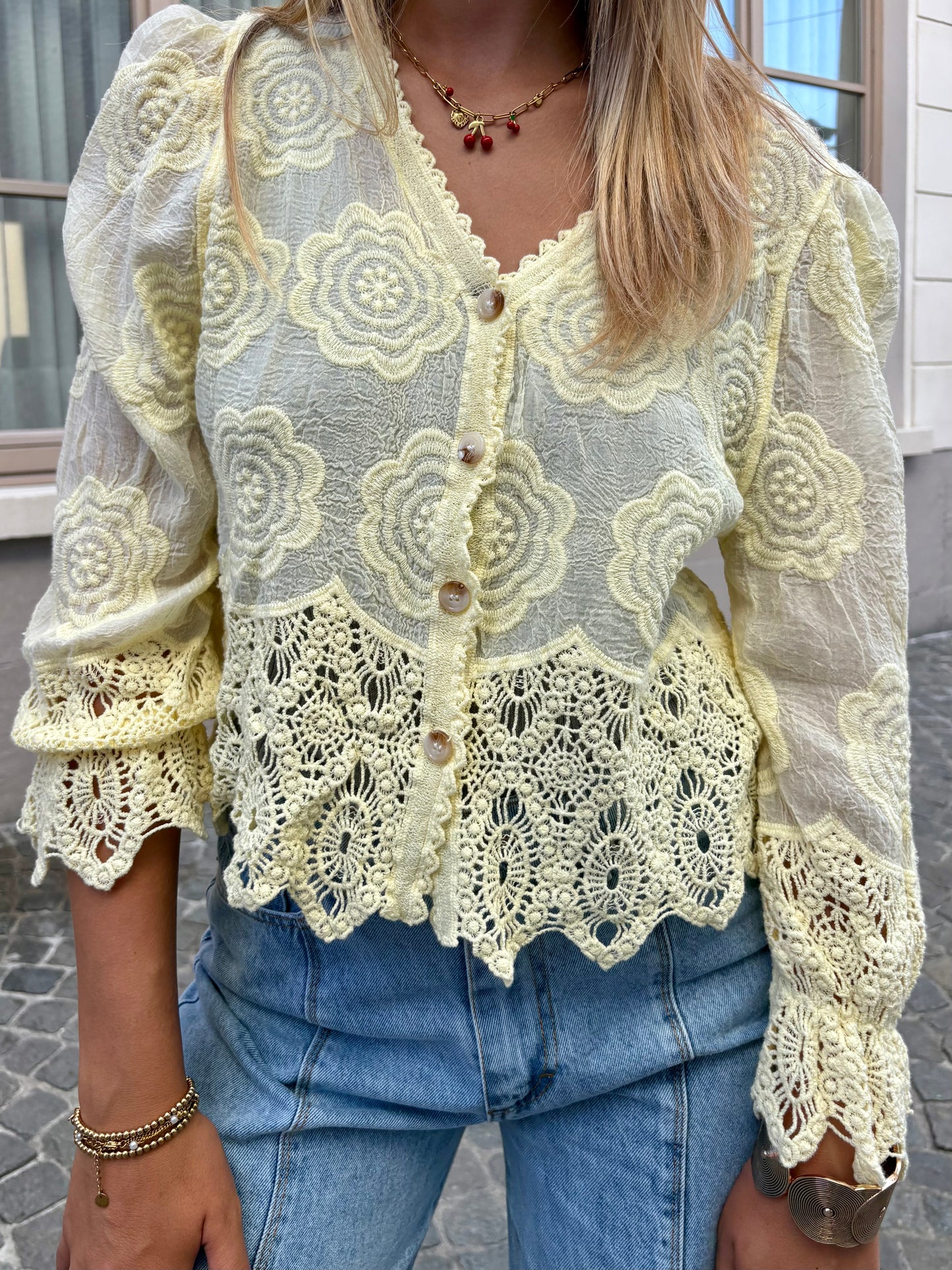 Gilet jaune - DENTELLE