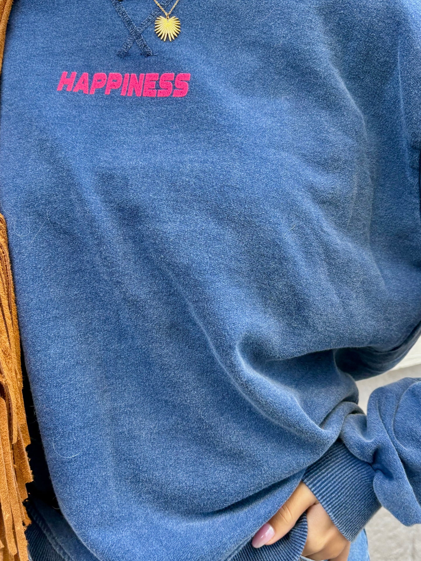 Sweat bleu - HAPPINESS