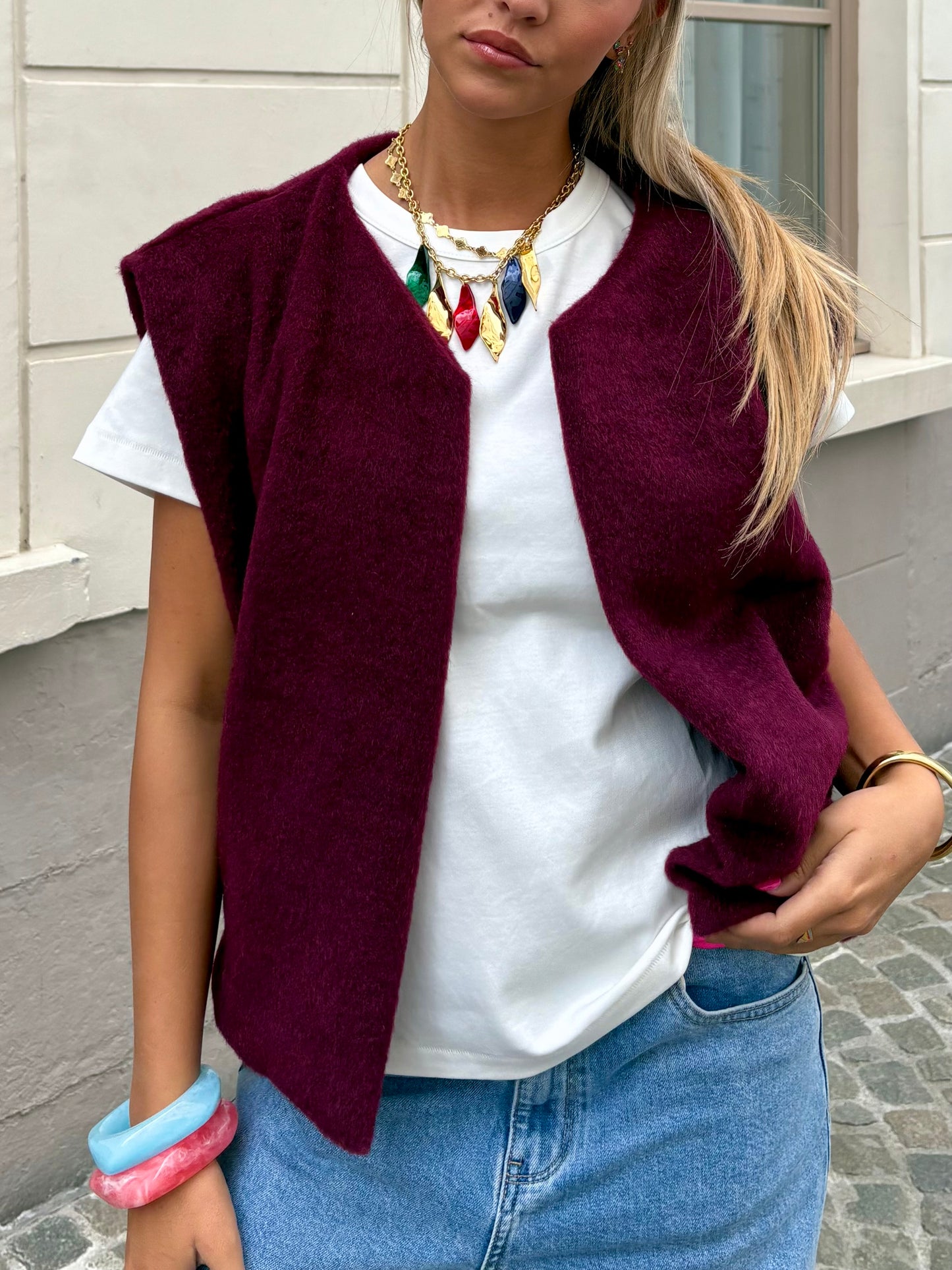 Gilet Bordeaux - CARLA