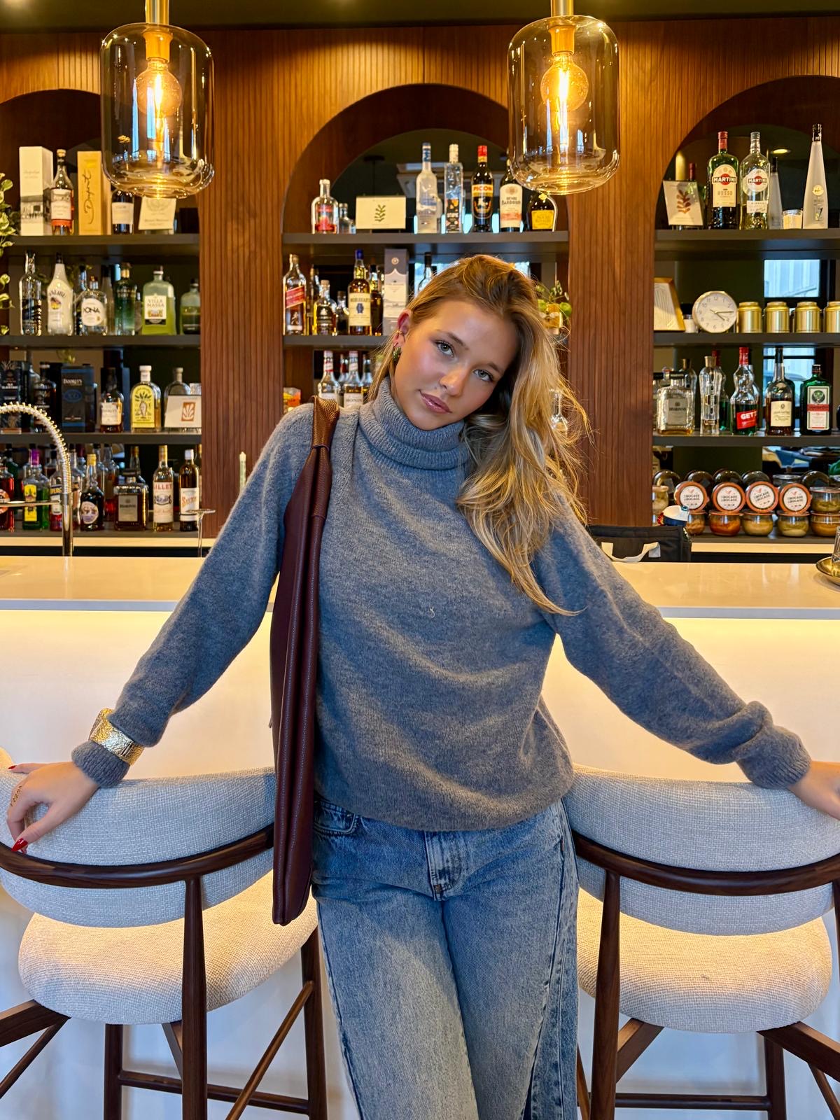 Col roulé gris - DONA