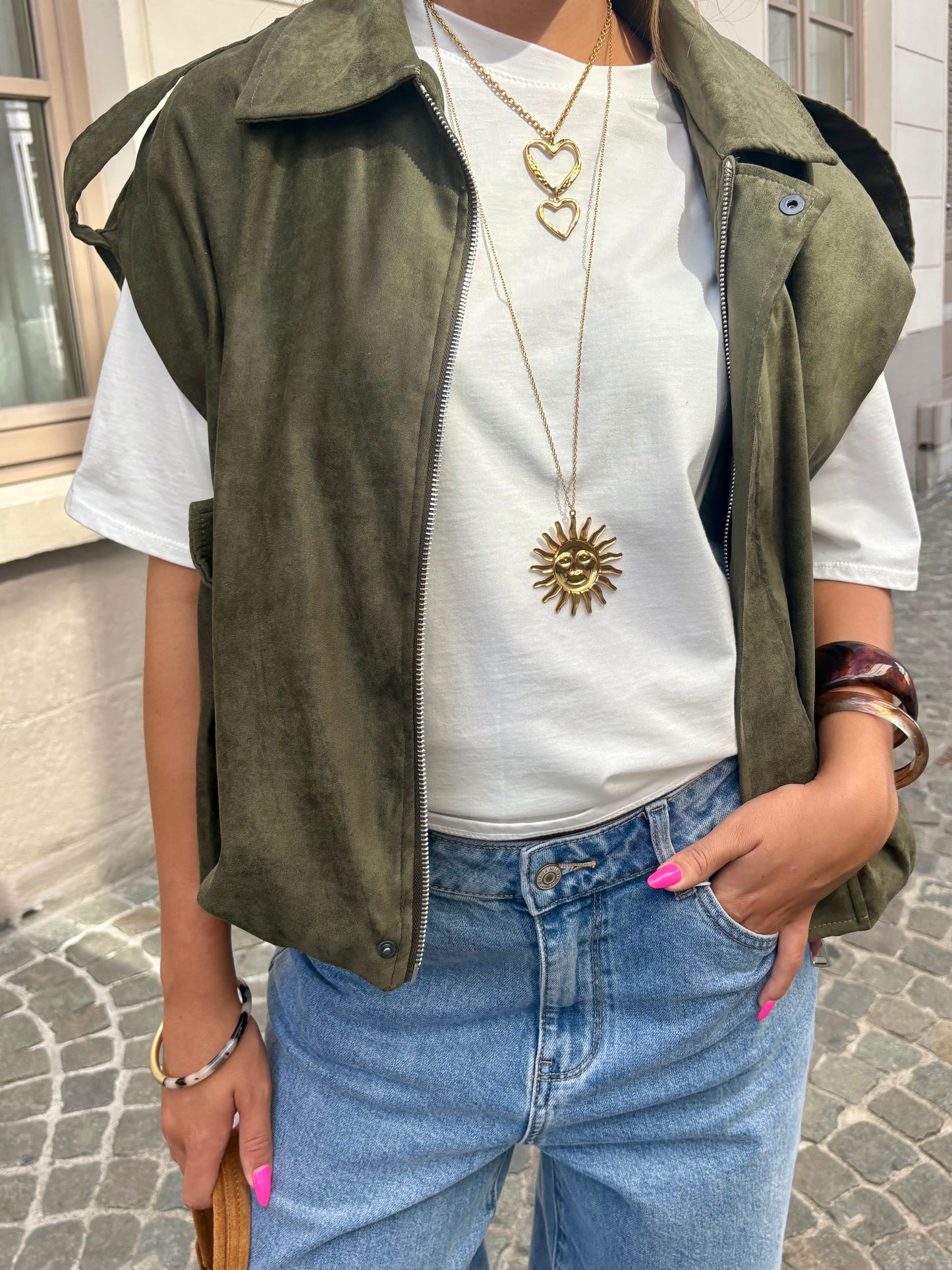 Veste sans manches kaki - LIZE