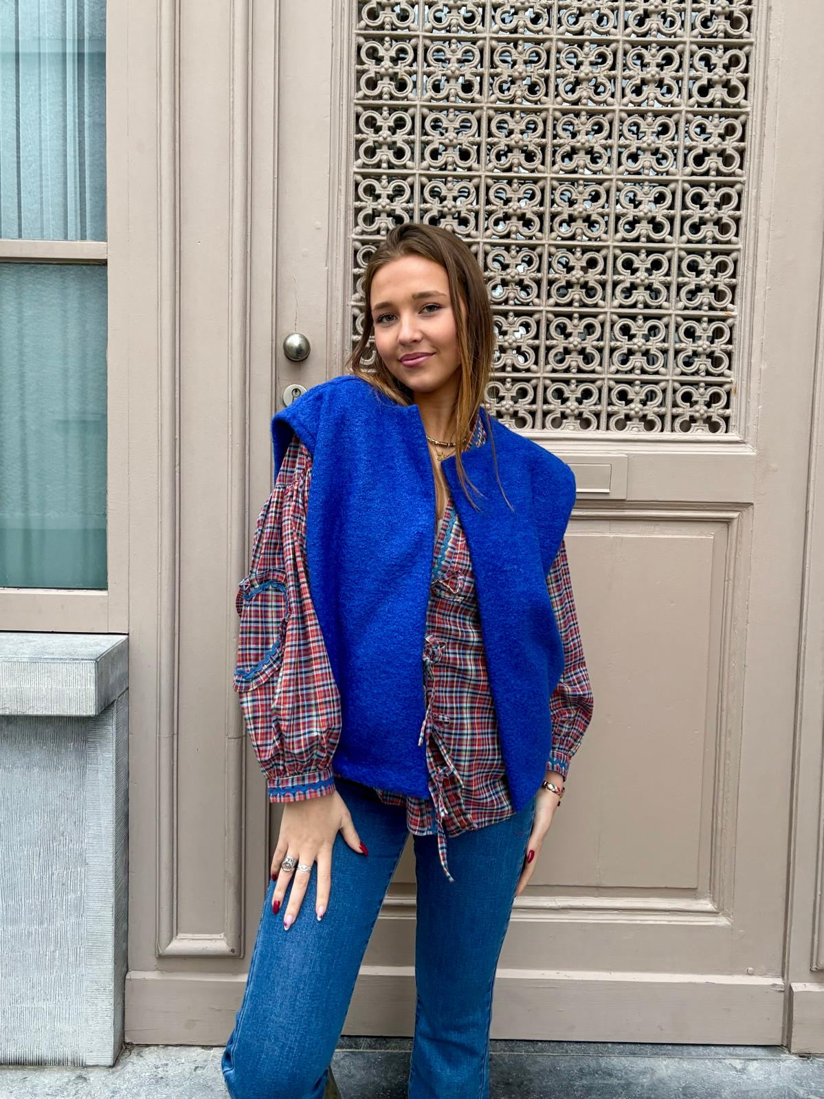 Gilet bleu royal - CARLA