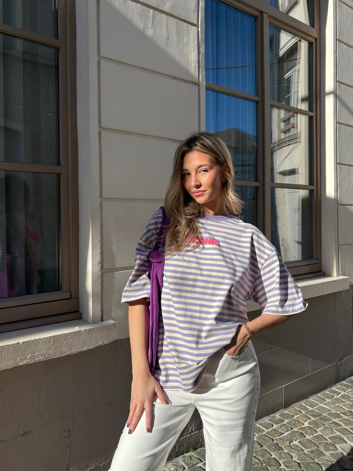 T-shirt mauve - ICONIC