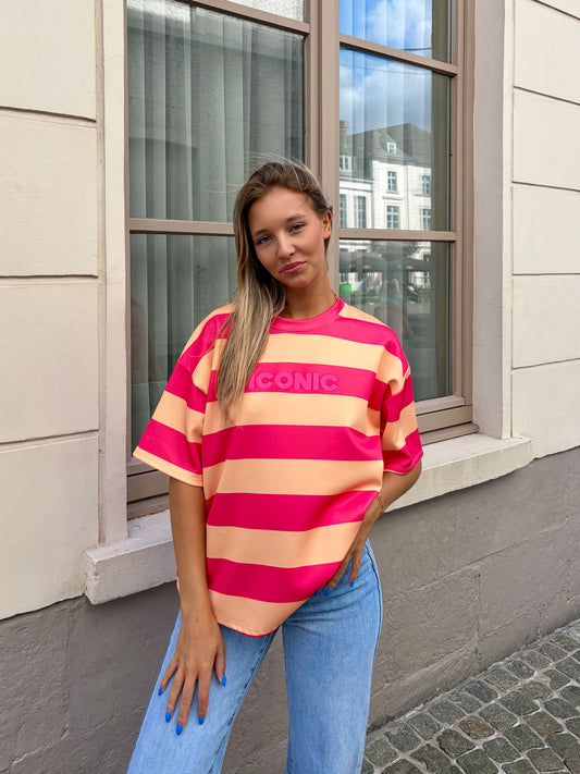 T-shirt fushia / orange - ICONIC