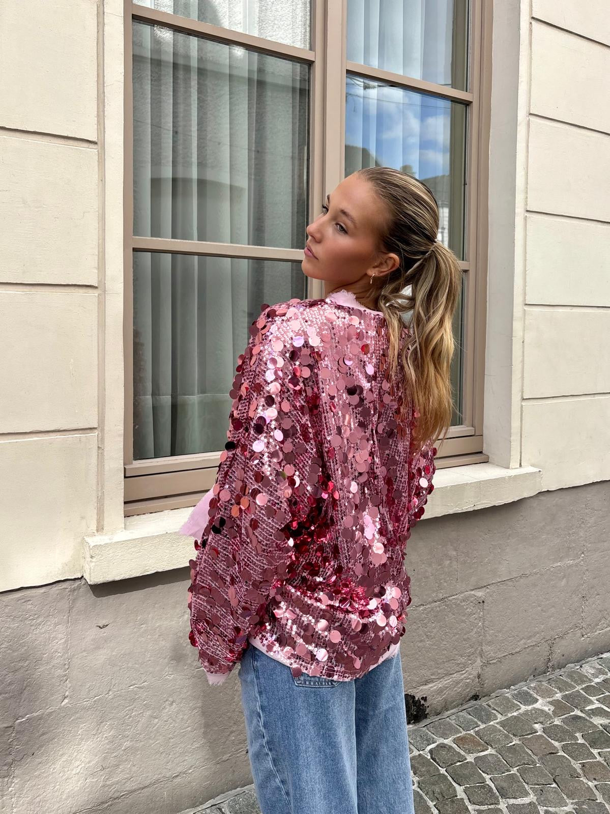 Blouse rose - STRASS