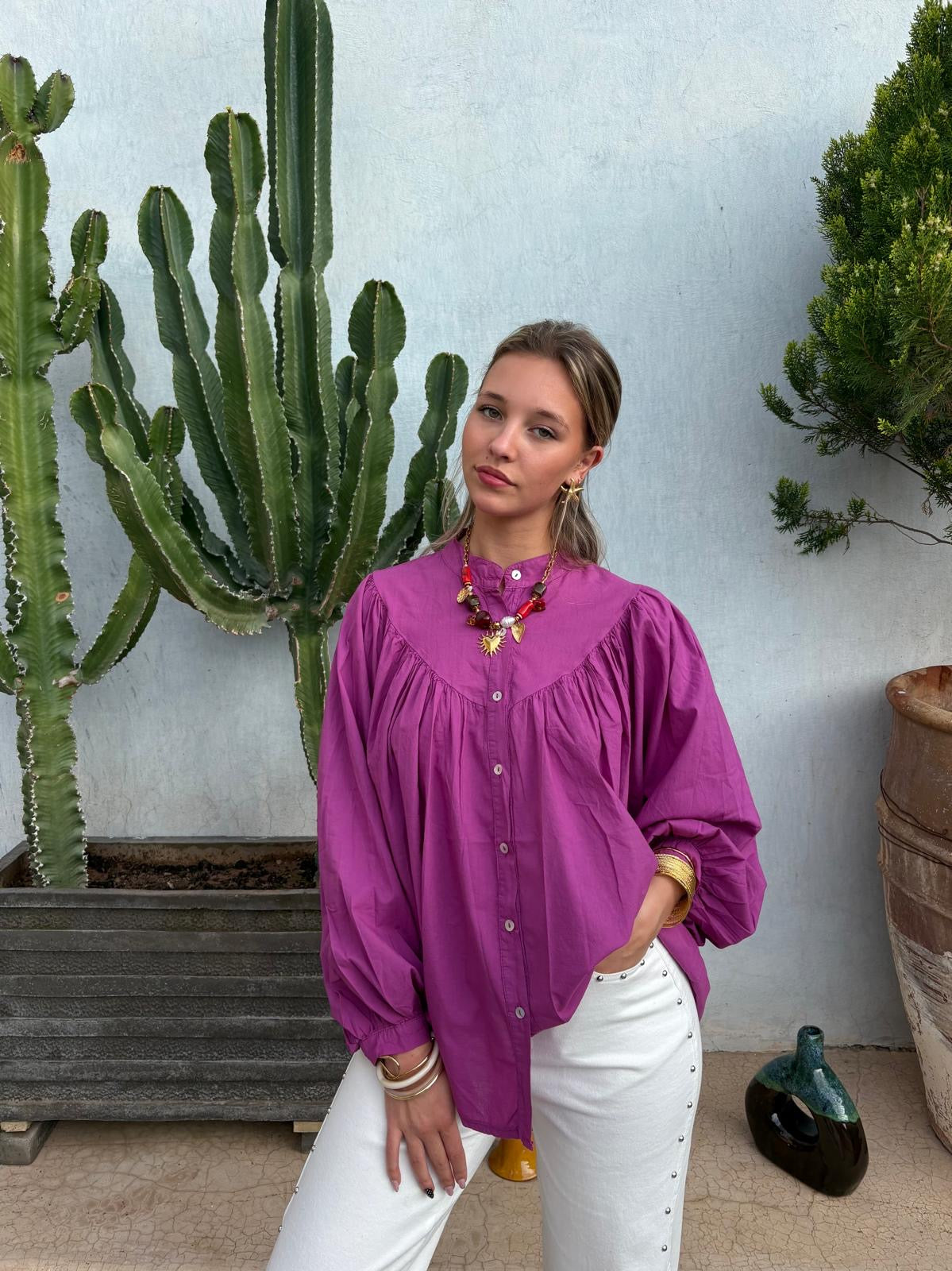 Chemise mauve - YLIA