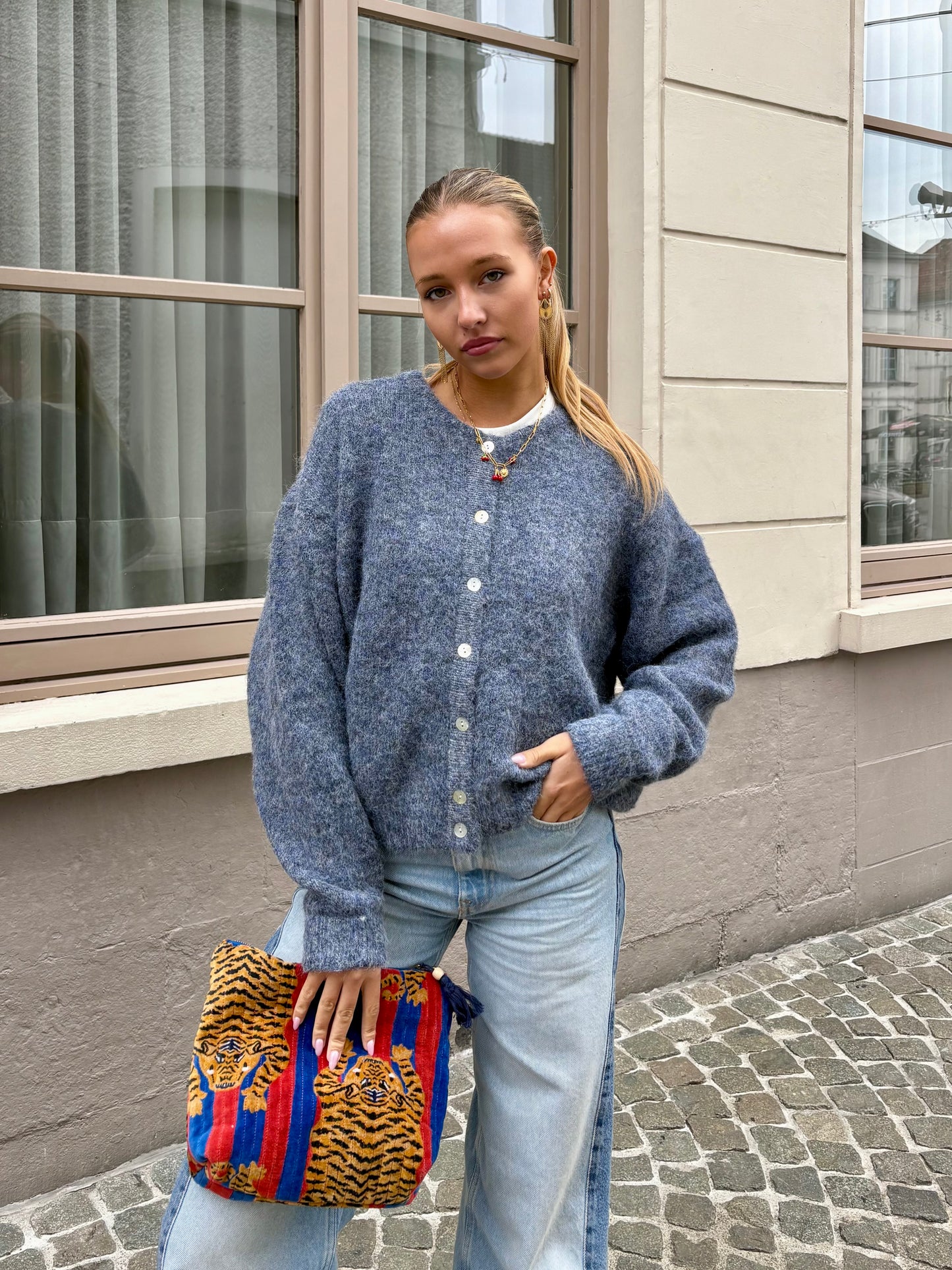 Gilet bleu gris - MARINE