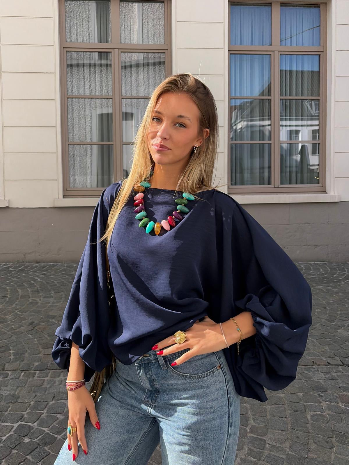 Blouse bleu marine - TARA