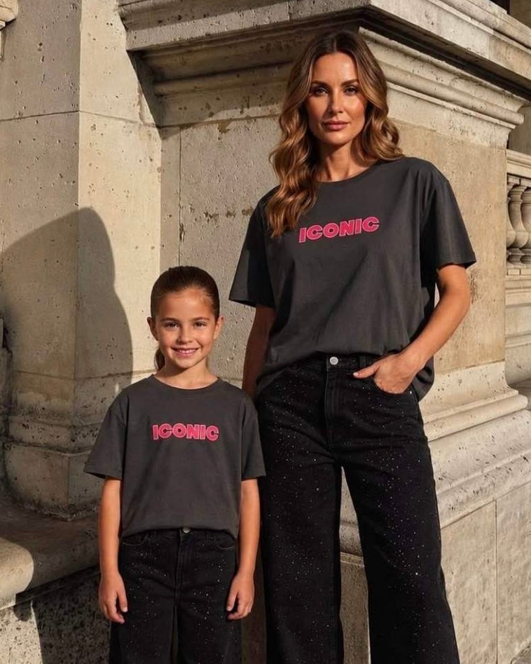 T-shirt gris enfant - ICONIC