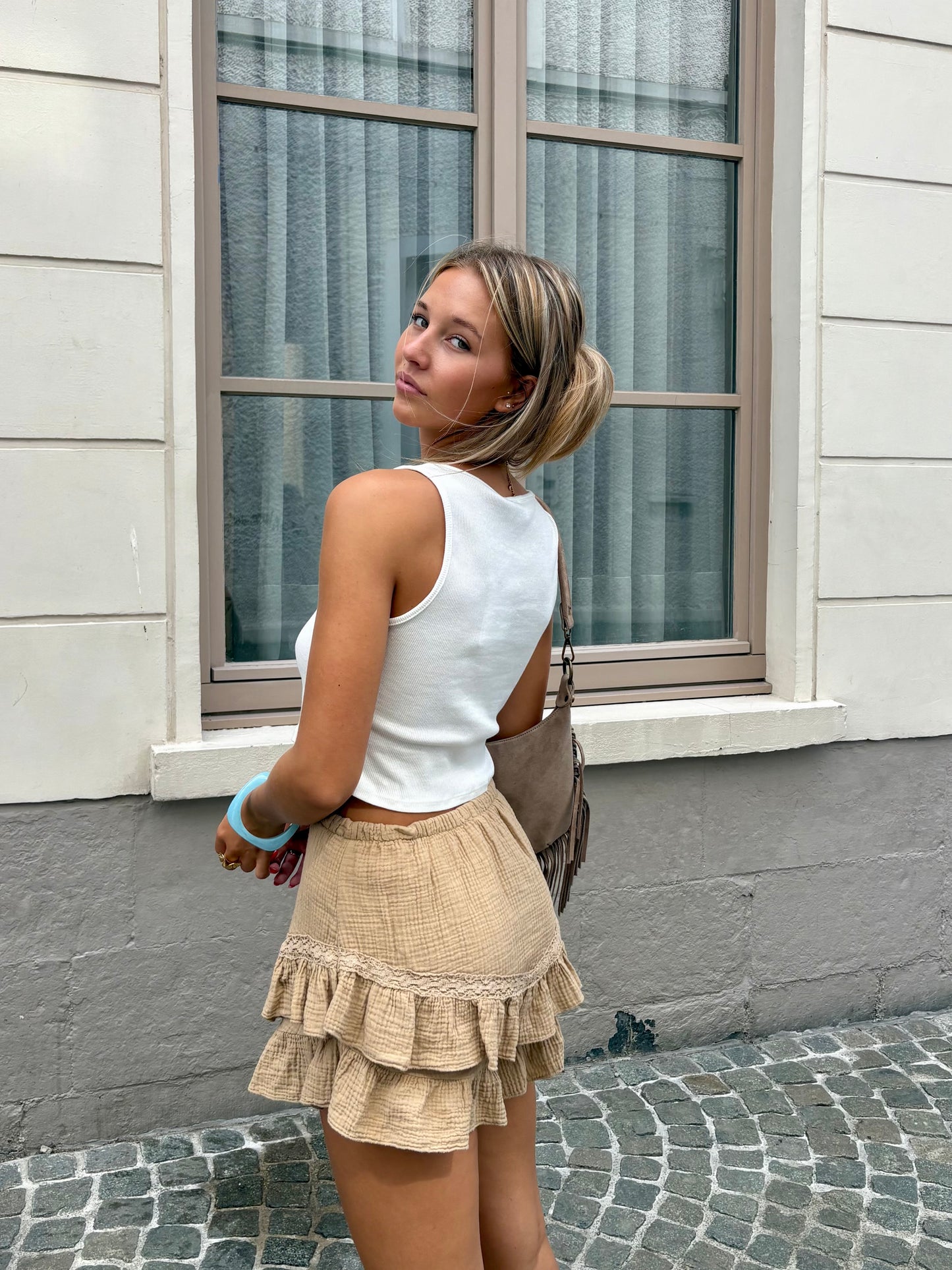 Short jupe beige - JUDITHE