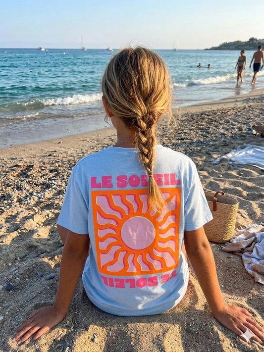 T-shirt bleu - LE SOLEIL