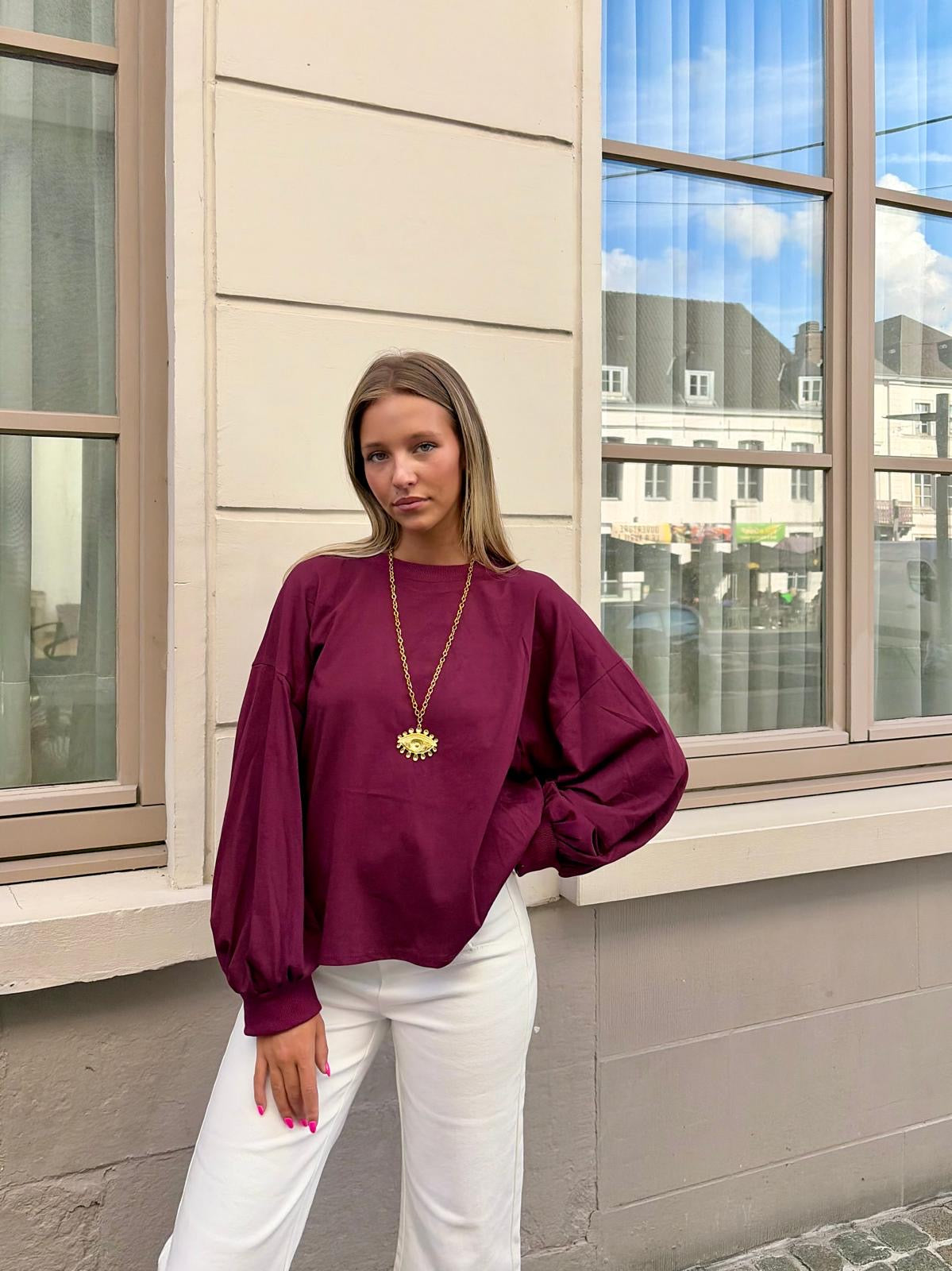 Pull bordeaux - SANDRINE