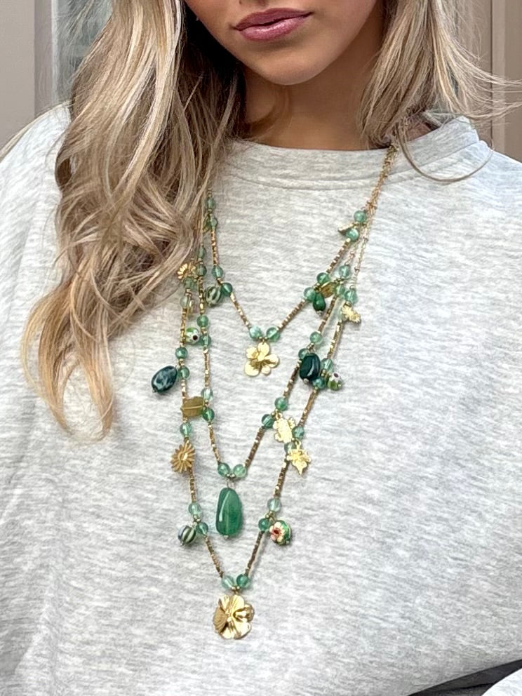 Collier sautoir - ÉMERAUDE