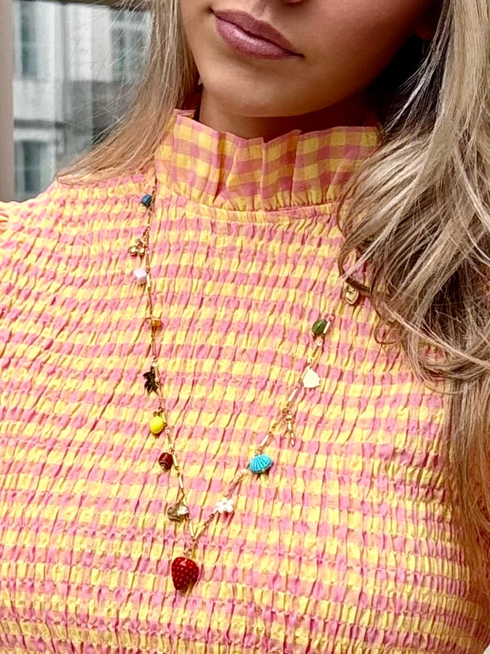 Collier sautoir - FRAISE