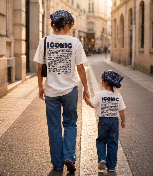 T-shirt bleu bandana - ICONIC