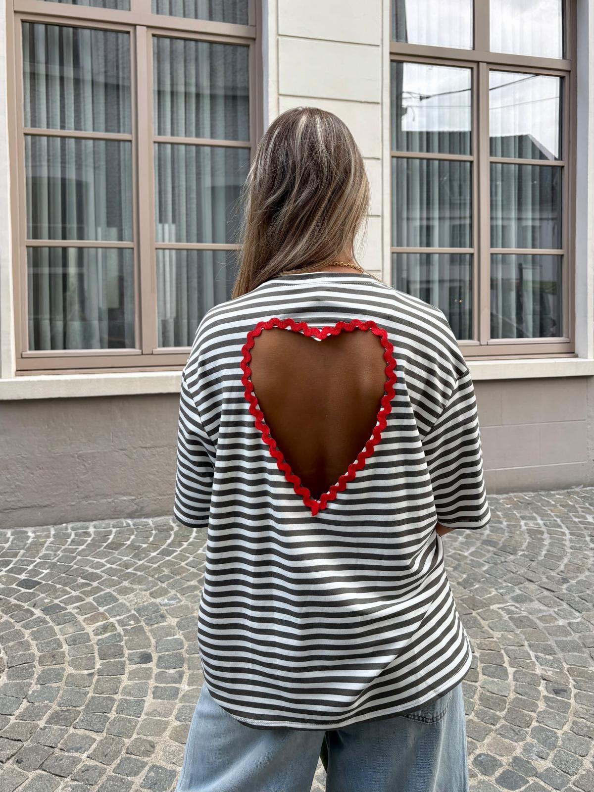 T-shirt kaki - CŒUR