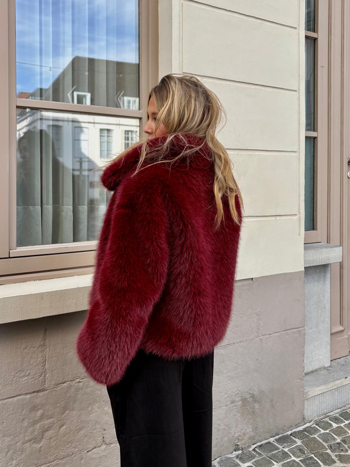 Fourrure bordeaux - NATHALIE
