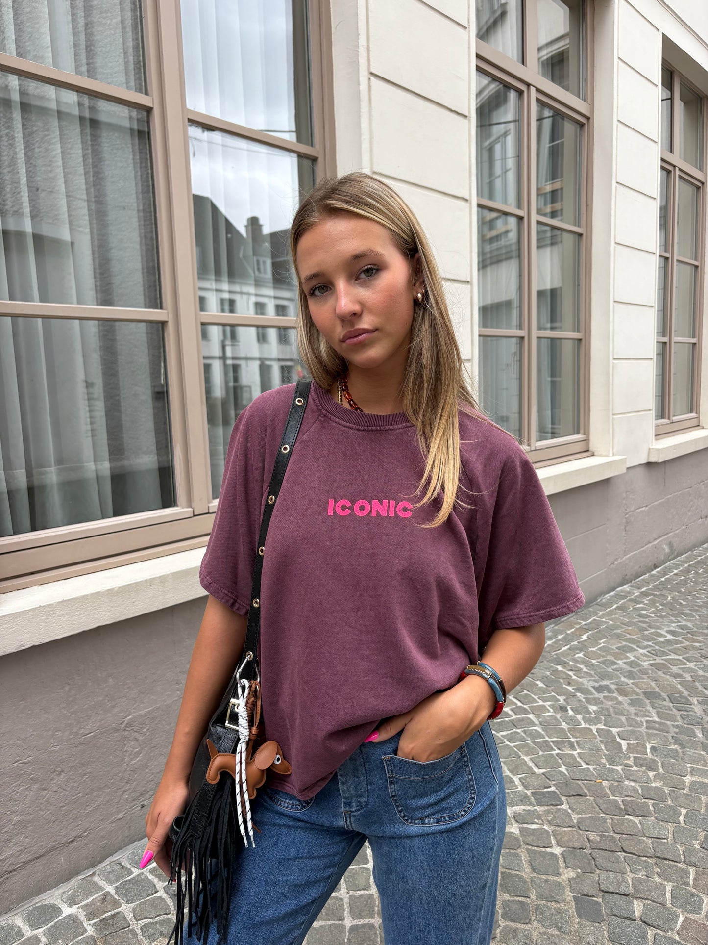 T-shirt violet - ICONIC