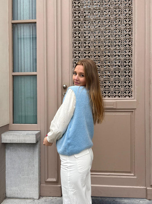 Gilet bleu ciel - AMELO
