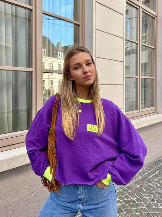 Sweat mauve - LOVE FASHION