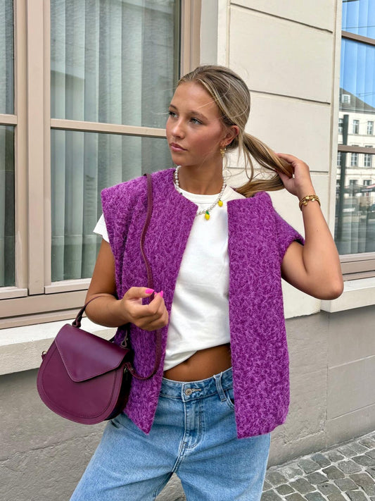 Gilet mauve - CARLA