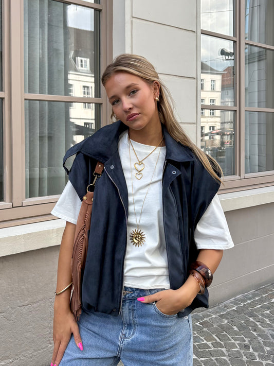 Veste sans manches bleu - LIZE
