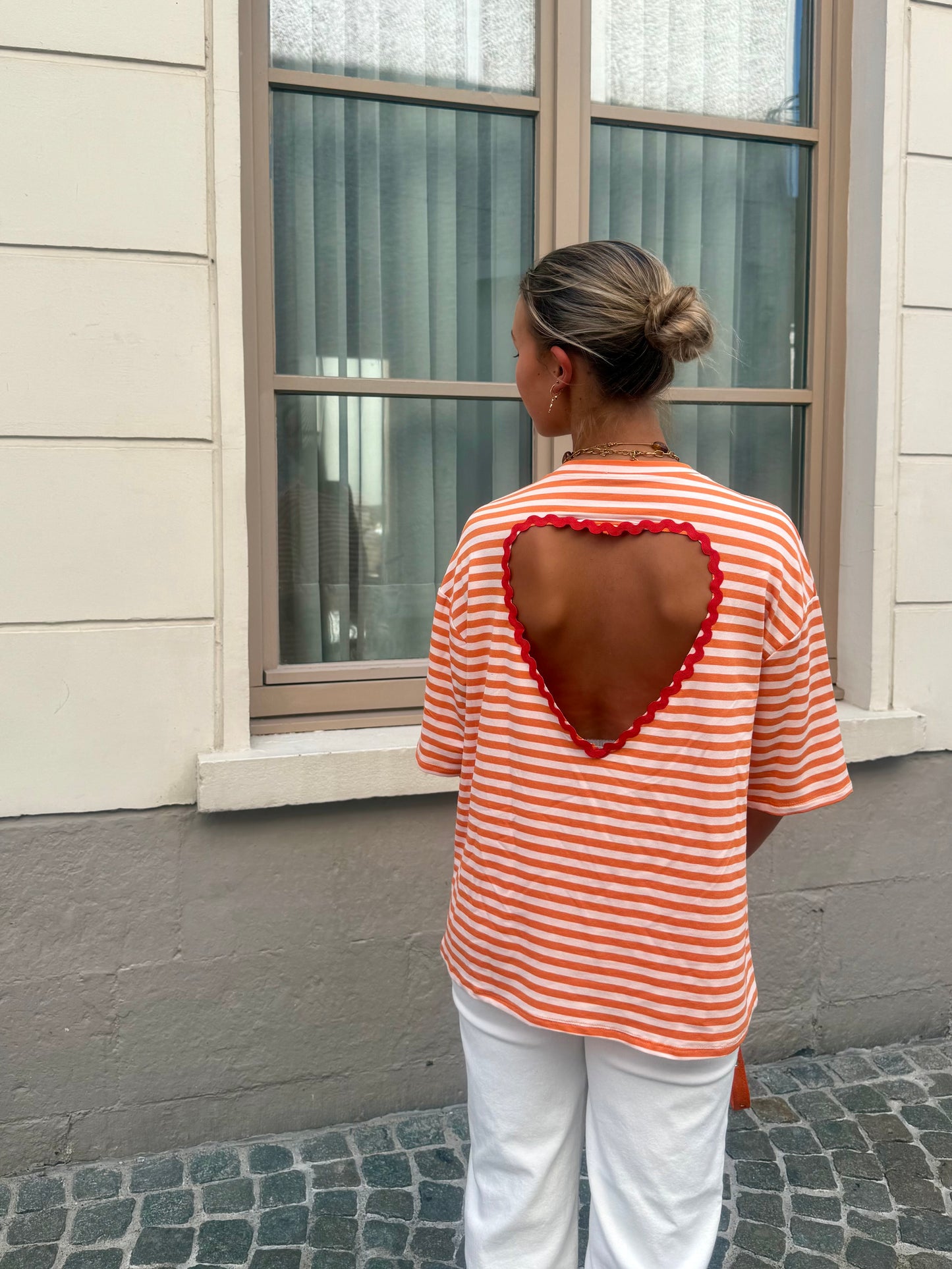 T-shirt orange - CŒUR