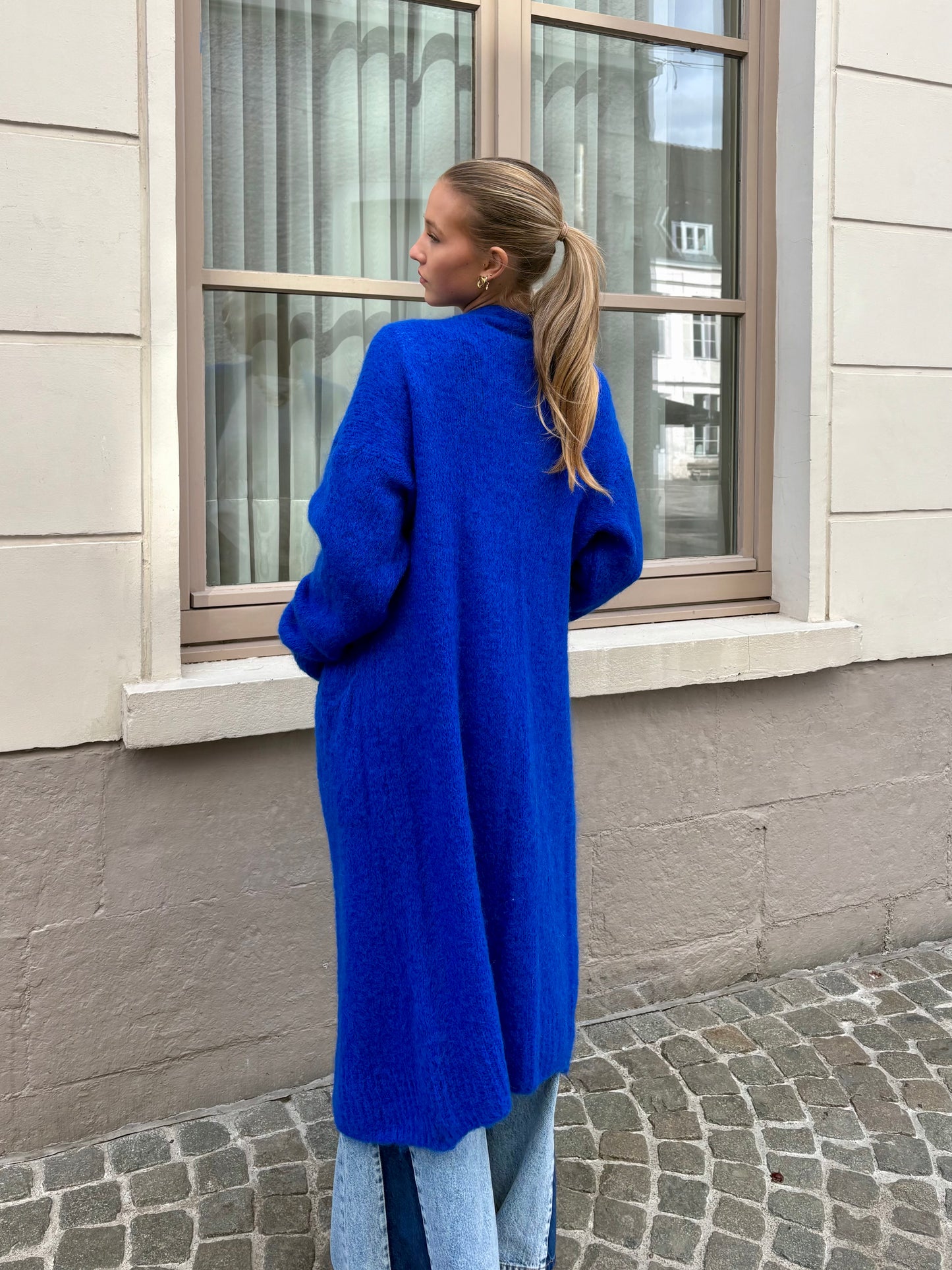 Long gilet bleu roi - MALI