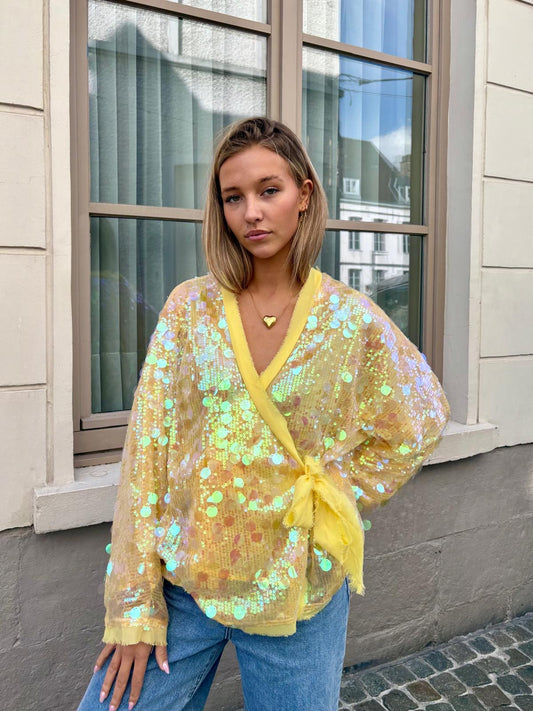 Blouse jaune - STRASS