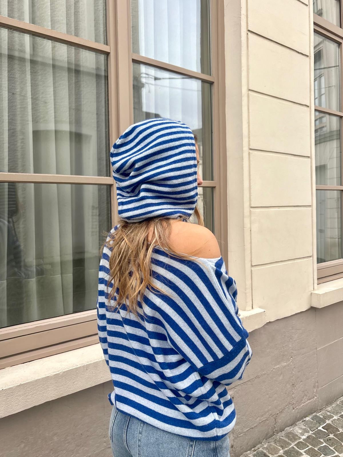 Pull + Cagoule bleu - BULLE