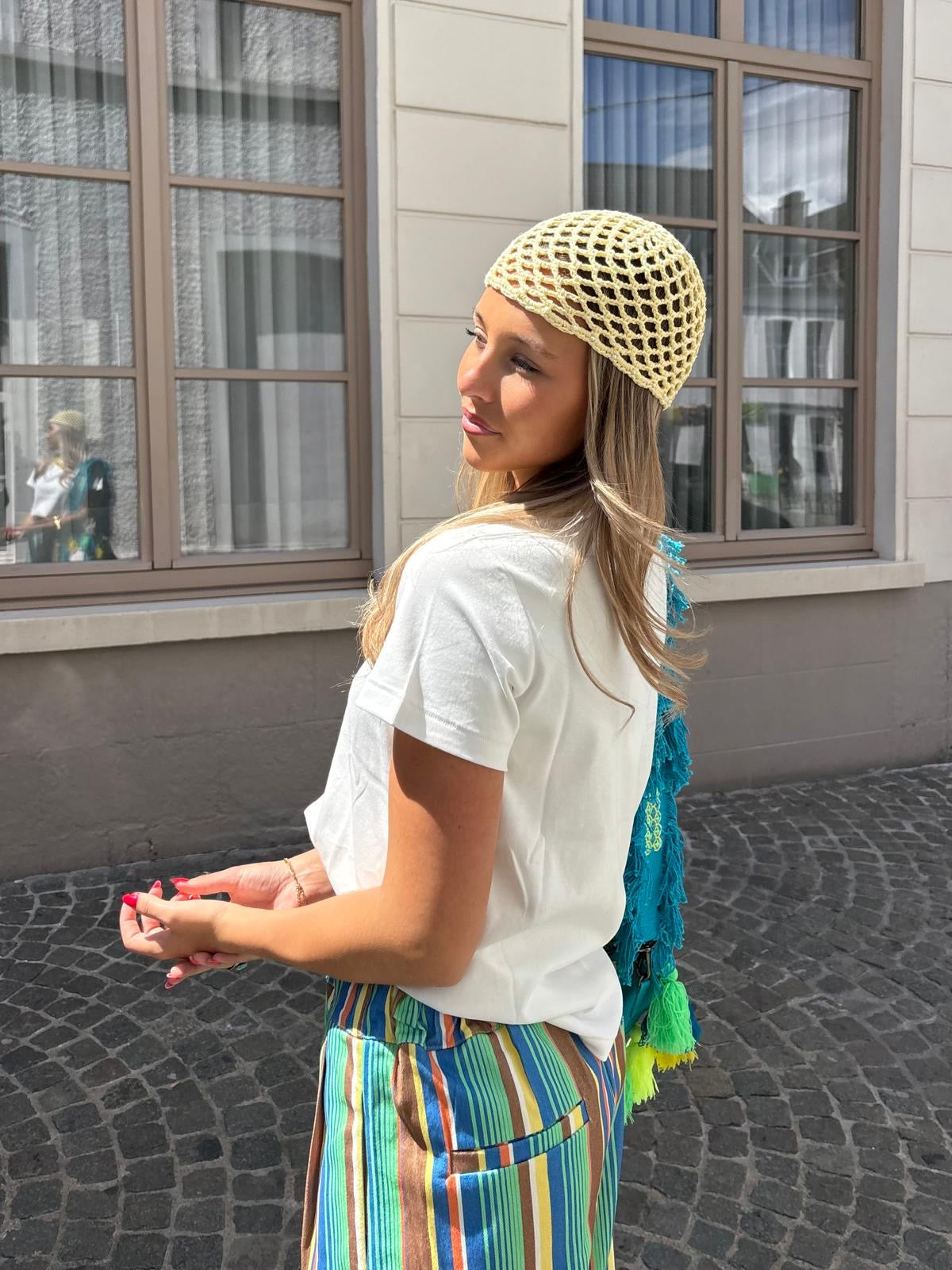 Bonnet en crochet jaune - MILO