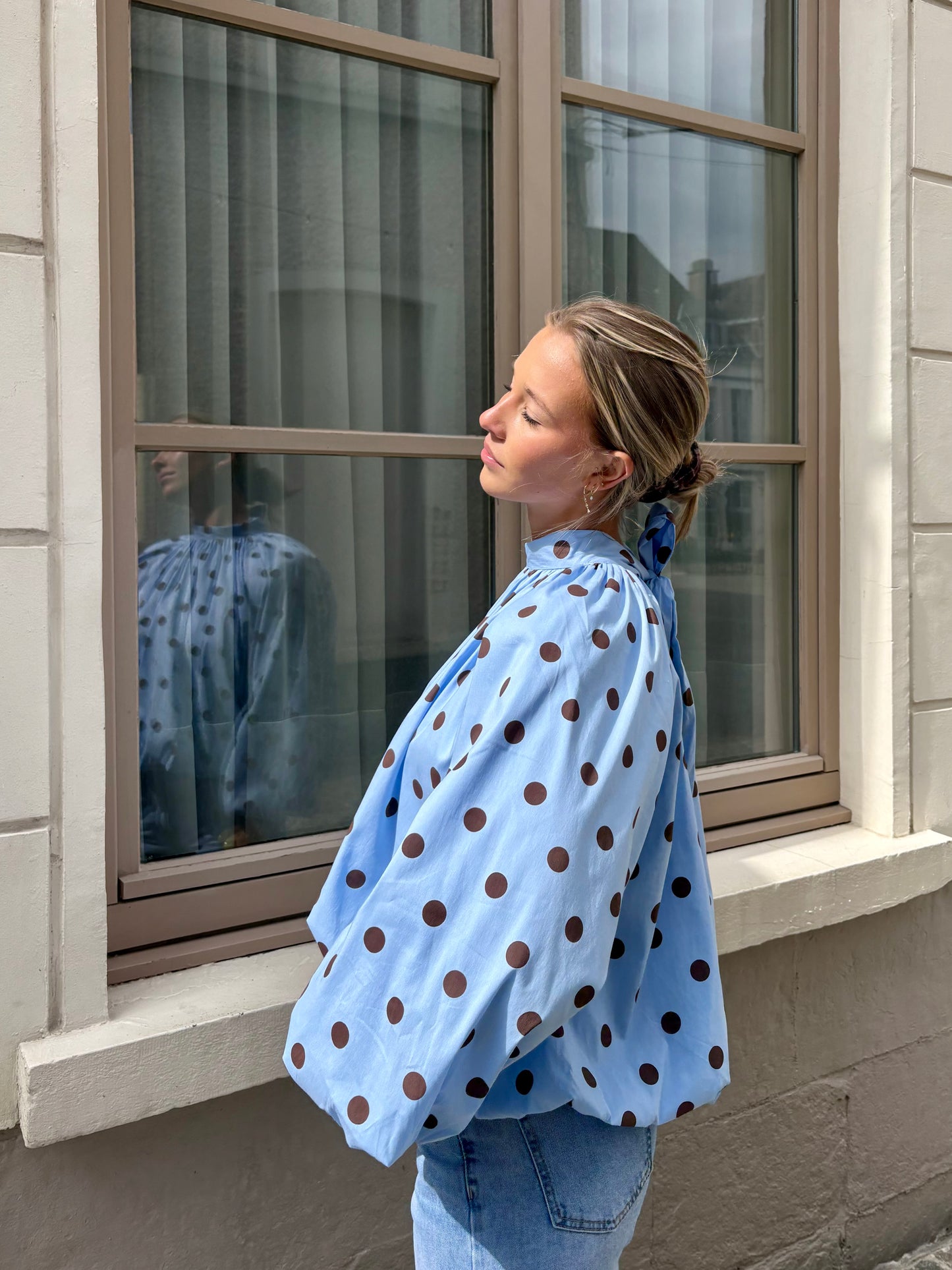 Haut à pois bleu - SOLÈNE